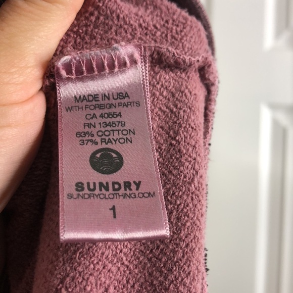 Sundry Equinox Pullover Pink Braid Lightweight 1 S - Picture 6 of 6